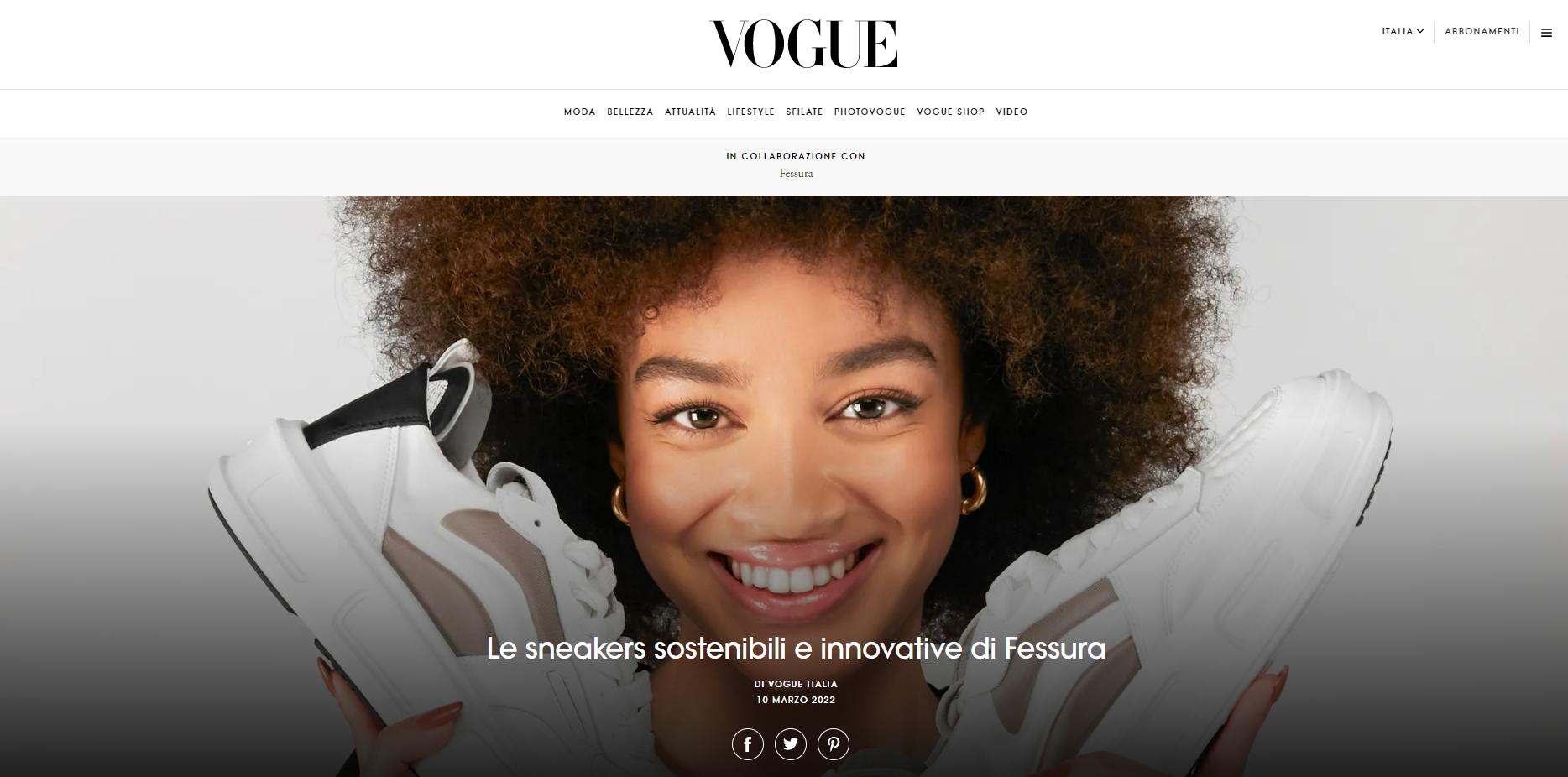 VOGUE: Fessura의 Mikaela Naeze Silva 평가 , Fessura Italia , Fessura